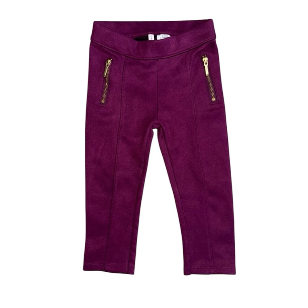 💜 Janie & Jack • 18–24M • Plum Moto Leggings 💜
